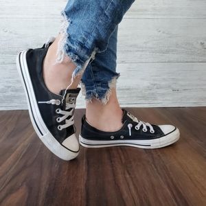 Black/White- All Star Converse-Slip-Ons